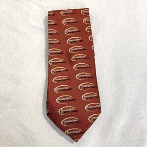 NWOT Wolfmark Neckwear Novelty Tie, Brown Furniture Row Racing Polyester